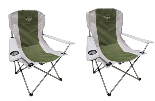 Afritrail ORYX Deluxe Folding Armchair - 120kg - GREEN 2Pack