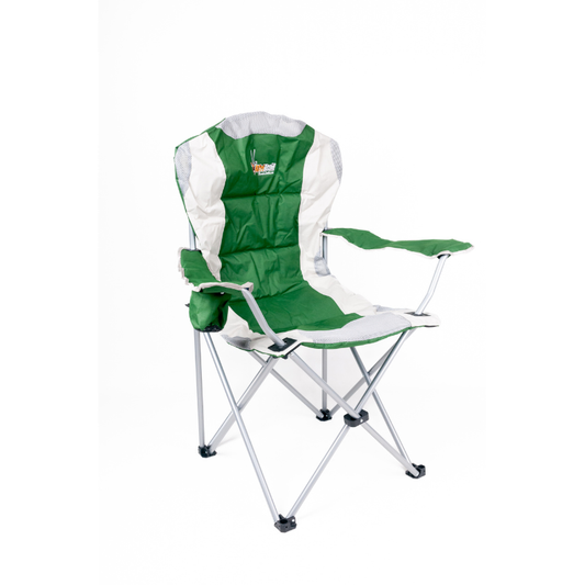 AfritrailRoan Deluxe Padded Folding Armchair Green 140kg